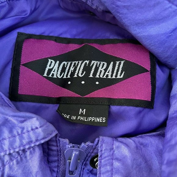 Vintage Pacific Trail Womens Nylon Hooded Windbreaker Jacket Size Medium‎ M - Picture 5 of 6